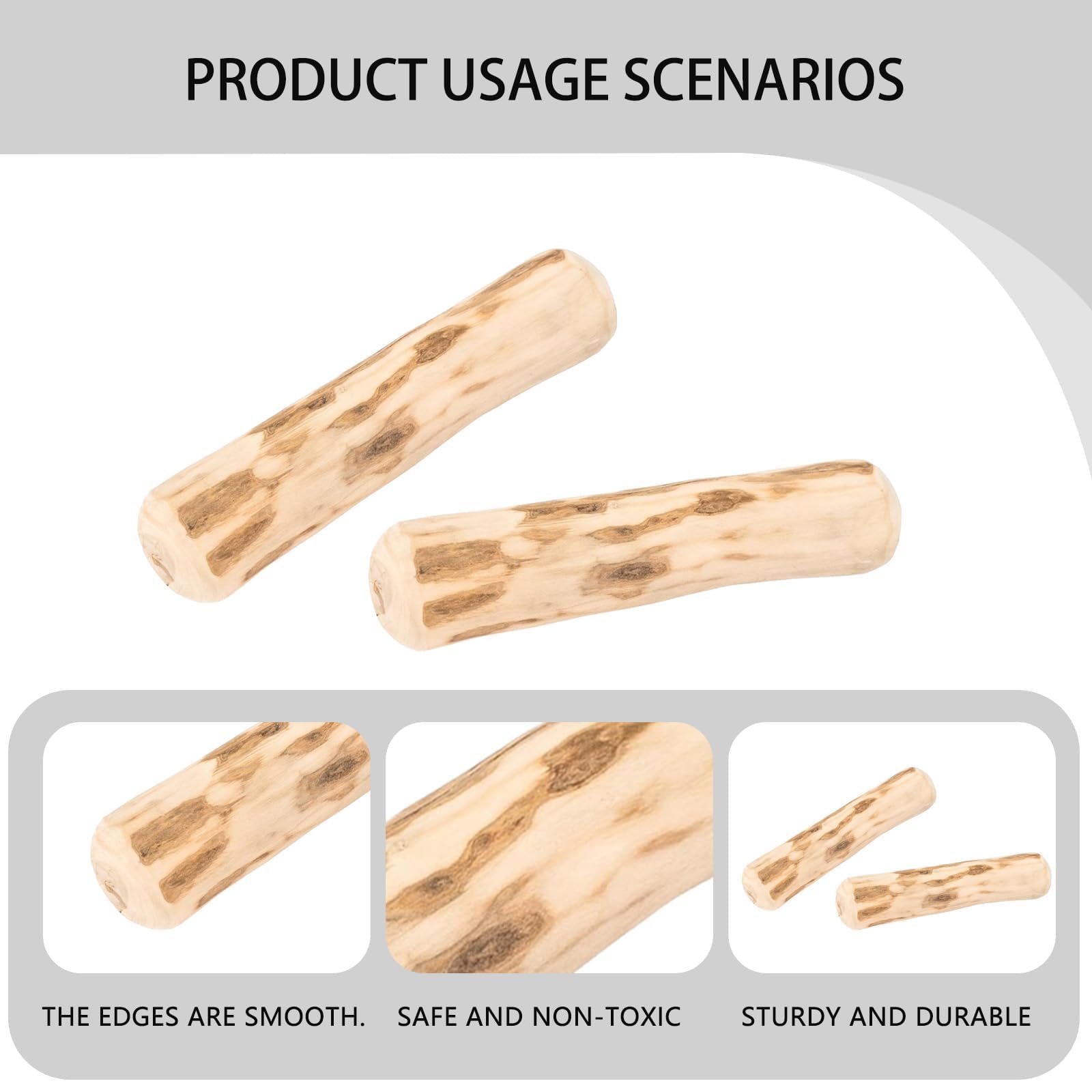 louuuou 3 PCS Coffee Wood Dog Chew - Image 3