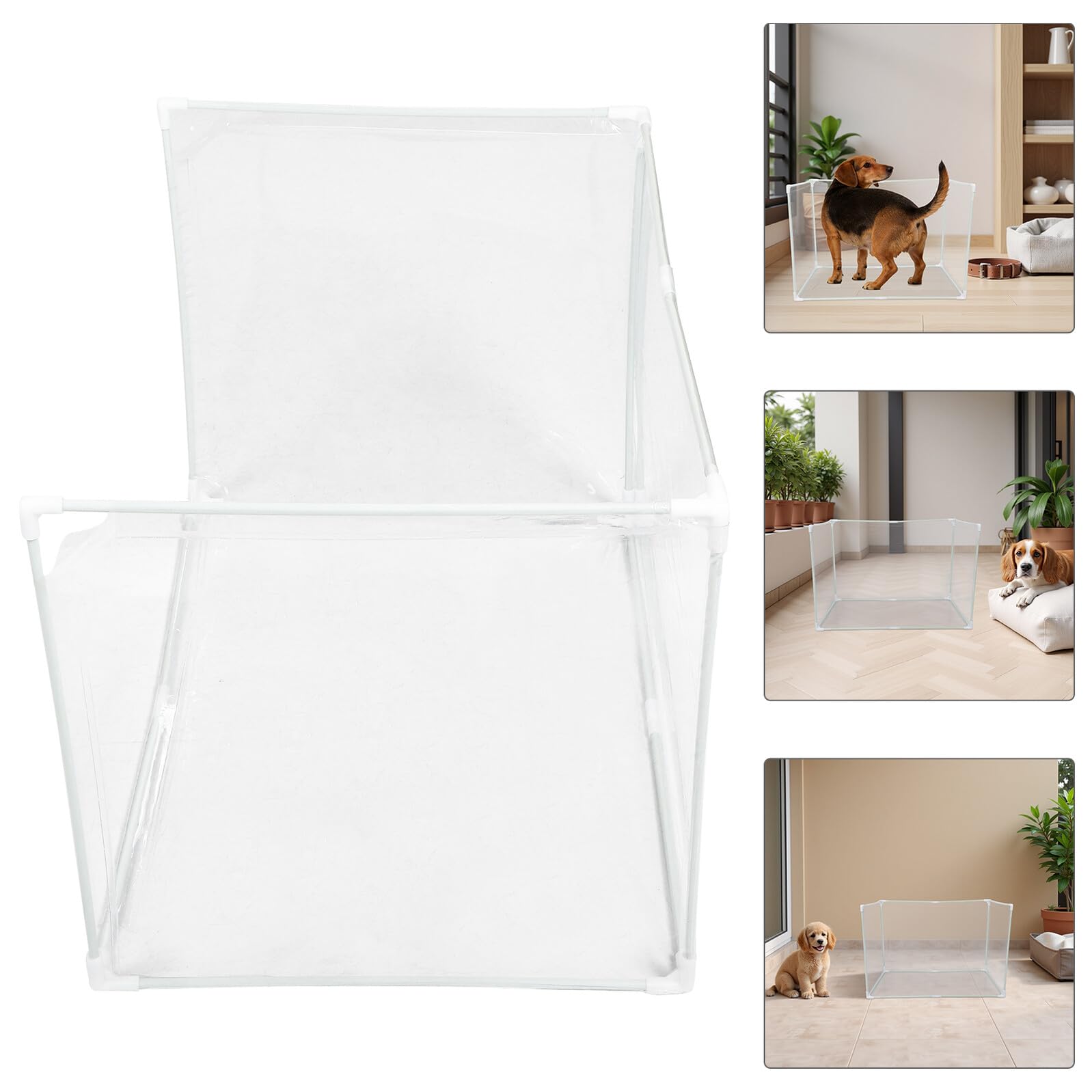 Abaodam Hundeurin Schutz aus PVC mit Abnehmbarem Welpentoiletten Spritzschutz für Innenbereich Minimiert Verschmutzungen und Erleichtert Reinigung