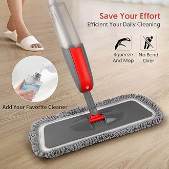 Floor Cleaning Mop with 3 Pads 1 Bottle