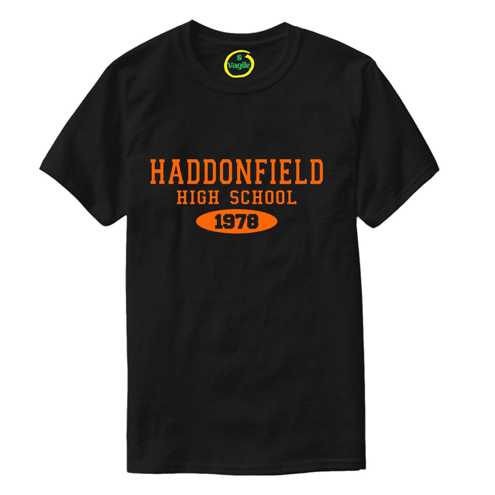 Vagile Michael Myers t-Shirt, Haddonfield High School, Horror Movie, Halloween, Killer Black