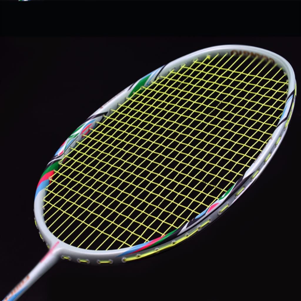 4U Smash Type Badminton Racket Carbon Fiber 32 Pounds Offensive Single Shot for Adults