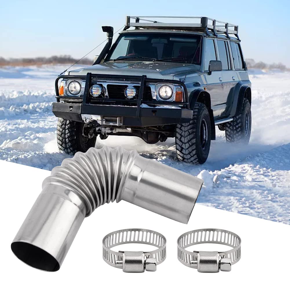 2 Connettori Scarico 25mm In Acciaio Inox Per Riscaldatori Auto - Con 4 Fascette - Foto 4