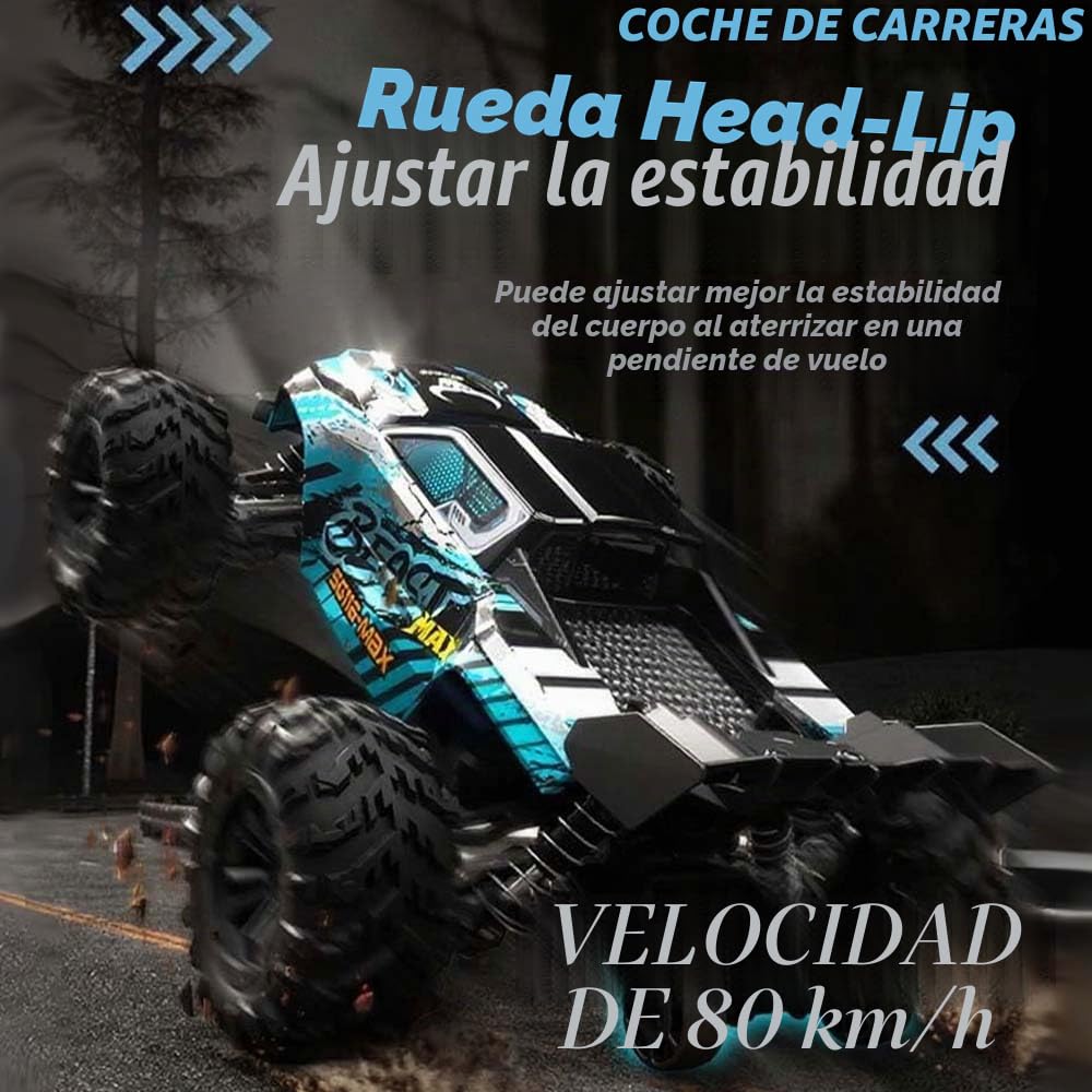 SG116 MAX Coche teledirigido 80 km/h, bolsa de transporte, 1:16 4WD Off Road Race Buggy, motor sin escobillas RC alta velocidad Offroad Drift Carreras, 3 baterías