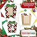 Blulu 16 Pieces Christmas Picture Frame Ornaments for Tree Christmas Hanging Photo Frame Ornaments Red and White and Green Present Box for Tree Party Decorations