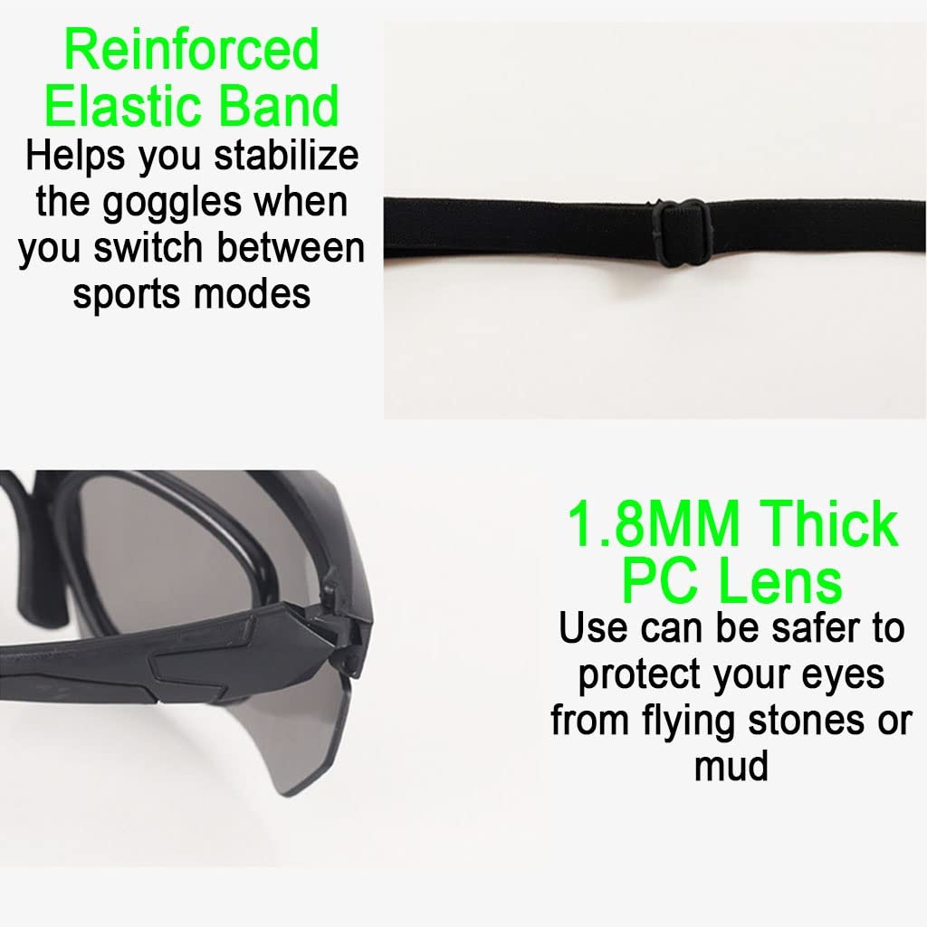 TS TAC-SKY Lunettes Tactiques antibuée, Lunettes de Sport avec 3 lentilles interchangeables Lunettes de tir Unisexe, Protection UV400 Lunettes Airsoft