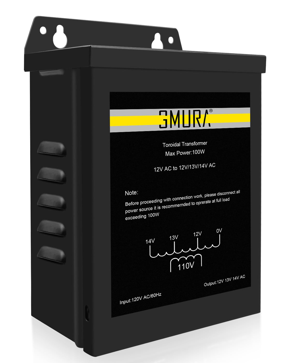 100W Pool Light Transformers, 120V AC to 12V 13V 14V AC Multitap Low