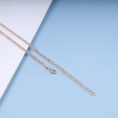 Miniatura 6 de Andelaisi Gargantilla de estrella bohemia en capas, collar de cadena vintage de estrella Y Lariat, collar de gota de perlas de estrella dorada,