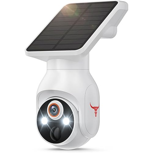 1080p Security Camera Wireless with Solar Panel, AI Human Detection, 2-Way Audio, Color Night Vision, 2.4G WiFi Only, Cloud Storage (Sold Separately), Indoor/Outdoor Surveillance Bullet Cam (WiFi)