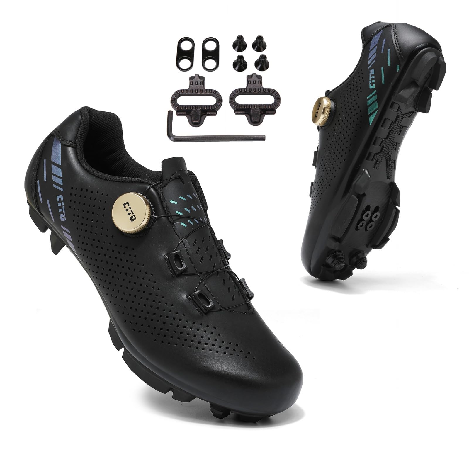 JiuQing Buty rowerowe męskie damskie buty do roweru górskiego z blokami SPD 2 śruby buty do roweru stacjonarnego MTB