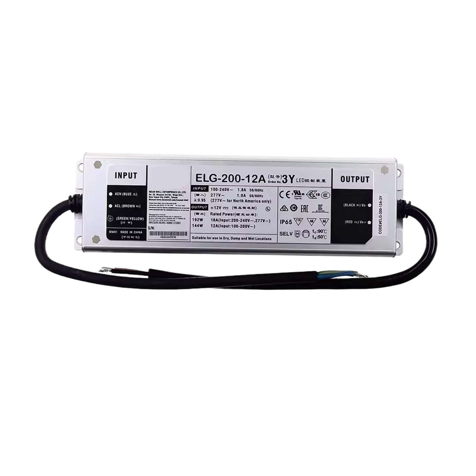 SWEWDSQG ELG-200 Waterproof constant current drive 12/24/36/42/48/54 Switching power supply A/B/DA ELG-200-36A-3Y(ELG-200-36DA-3Y)