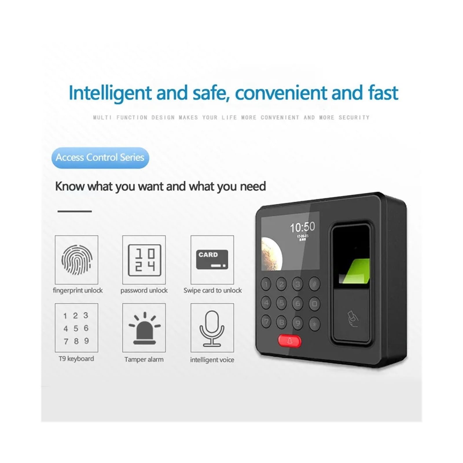 Marcar en la máquina, Reloj de control asistencia, máquina, empleados, acceso biométrico con huella dactilar, lector RFID digital, sensor contraseña