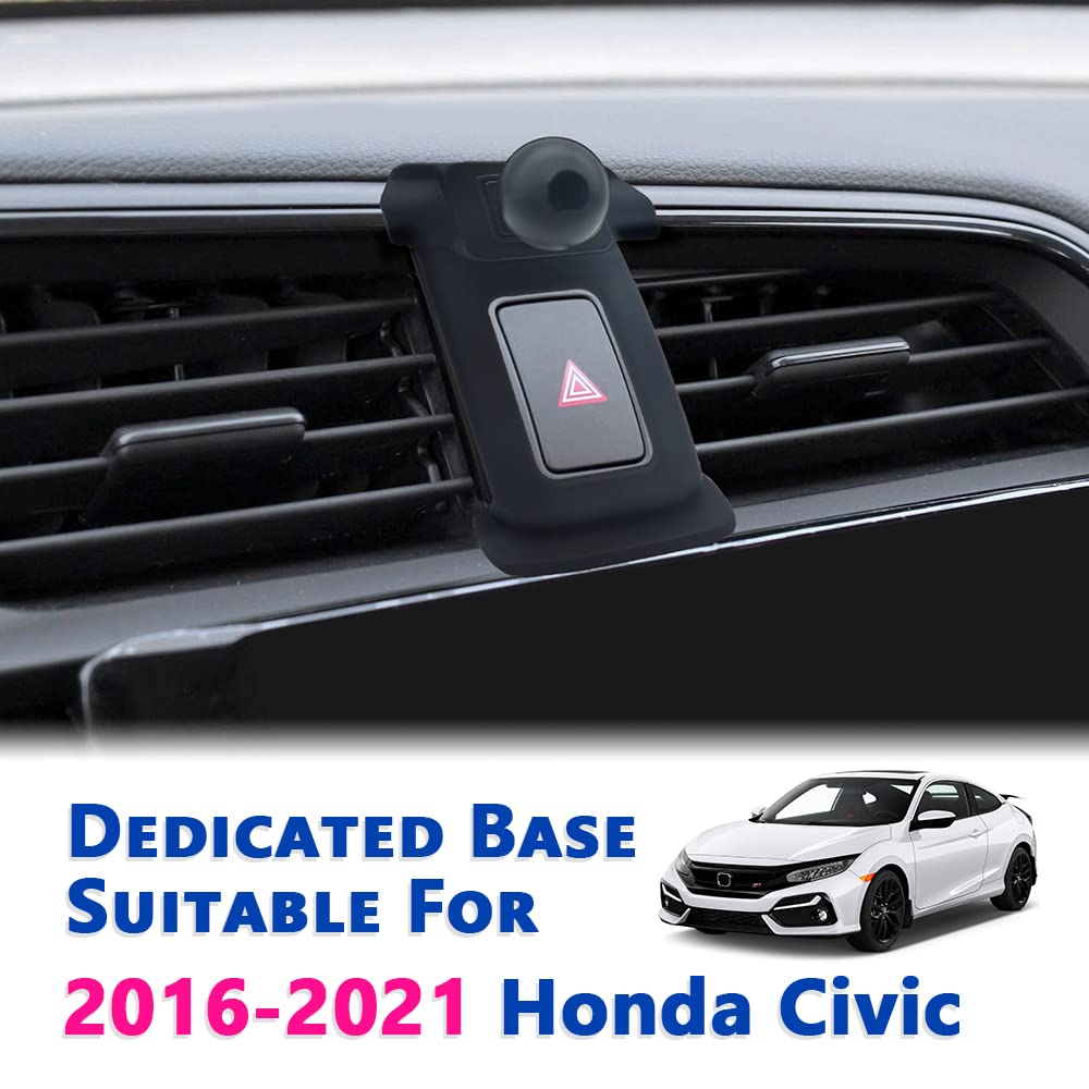 JOCUNDLY Car Phone Mount for 2016-2021 Honda Civic [Thick Case Friendly] Mobile Phone Holder Cell Navigation Bracket Air Vent Auto Accessories Cradles, All Phones