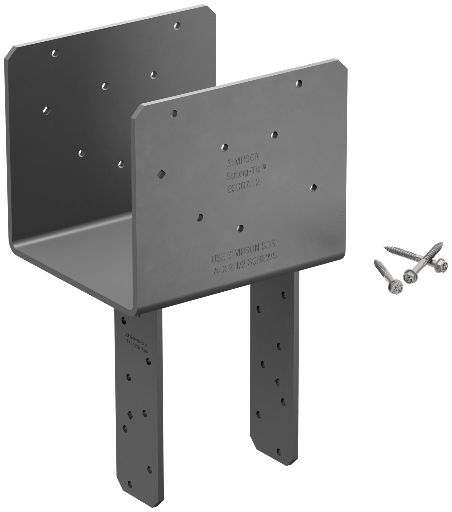Simpson Strong-Tie ECCQ7.1-4SDS2.5 ECCQ End Column Cap for 7 in. Beam, 4X Post, with Strong-Drive SDS Screws