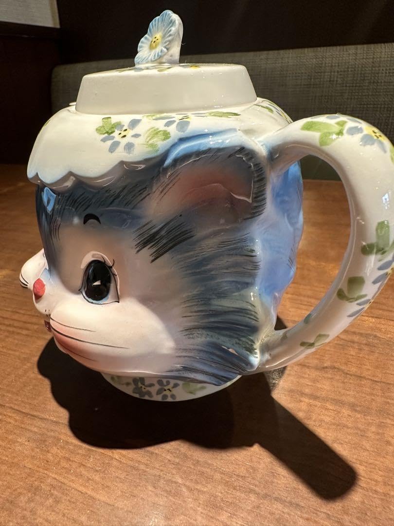 vintage 猫 ティーポット ミスプリス 置物 陶器 レトロ ヴィンテージ ヴィンテージティーポットTony Wood Studio - ANTIQUE LEAVES