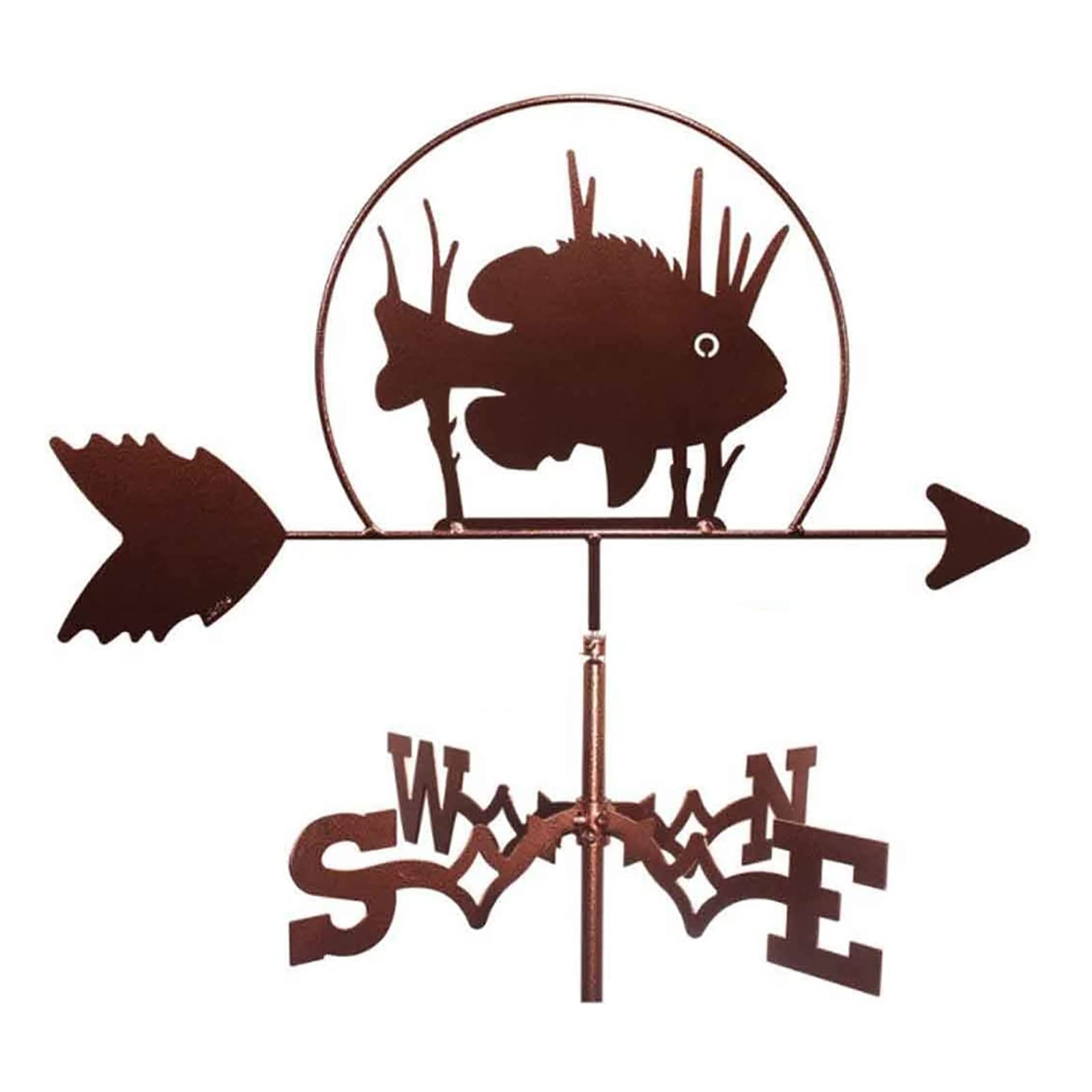 Measuring Tools Weather Vane Direction Indicator WeatherVane Roof Mount Weathercock Garden Metal Decorations Farmhouse Weather Vane Easy Use Decorations D 35X50CM