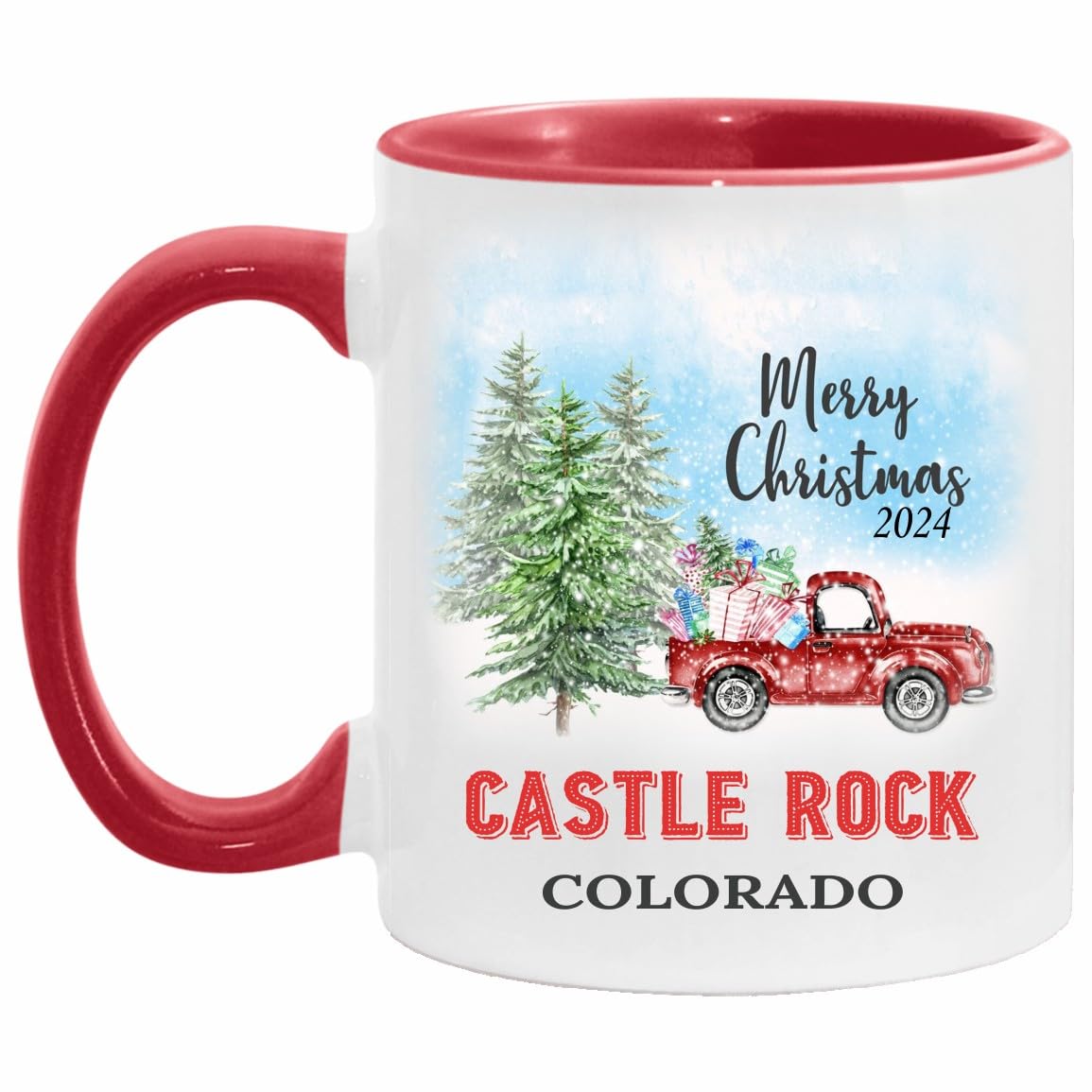 Castle Rock Mug Castle Rock Colorado Gifts Travel Souvenir Mug Christmas Mug Ceramic 11oz White