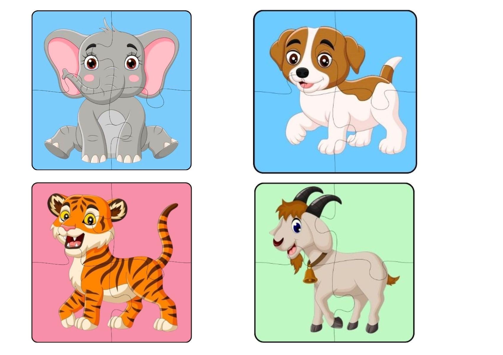 Exello 4 Piece Wooden Puzzle for Kids - Set of 4 Animals Jigsaw Puzzle, 4x4 Inch Size, Animals Wooden Jigsaw Puzzle Games for Children & Kids, Jigsaw Puzzles for Kids. (B0DD46TDBD) Amazon Price History, Amazon Price Tracker