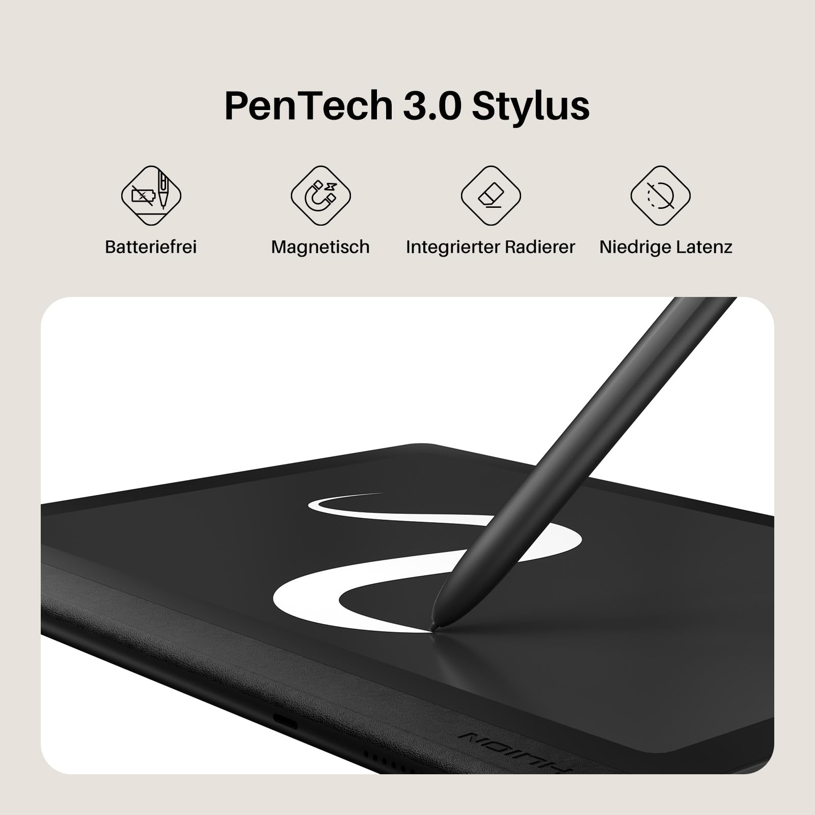Huion Note E 8,4" Android Notizbuch, batterieloser Stift 8192 Druckstufen, papierähnliches Display, 6GB+128GB, Fingerabdruck & Cloud Backup, ideal zum Notizen, Lesen und Zeichnen.