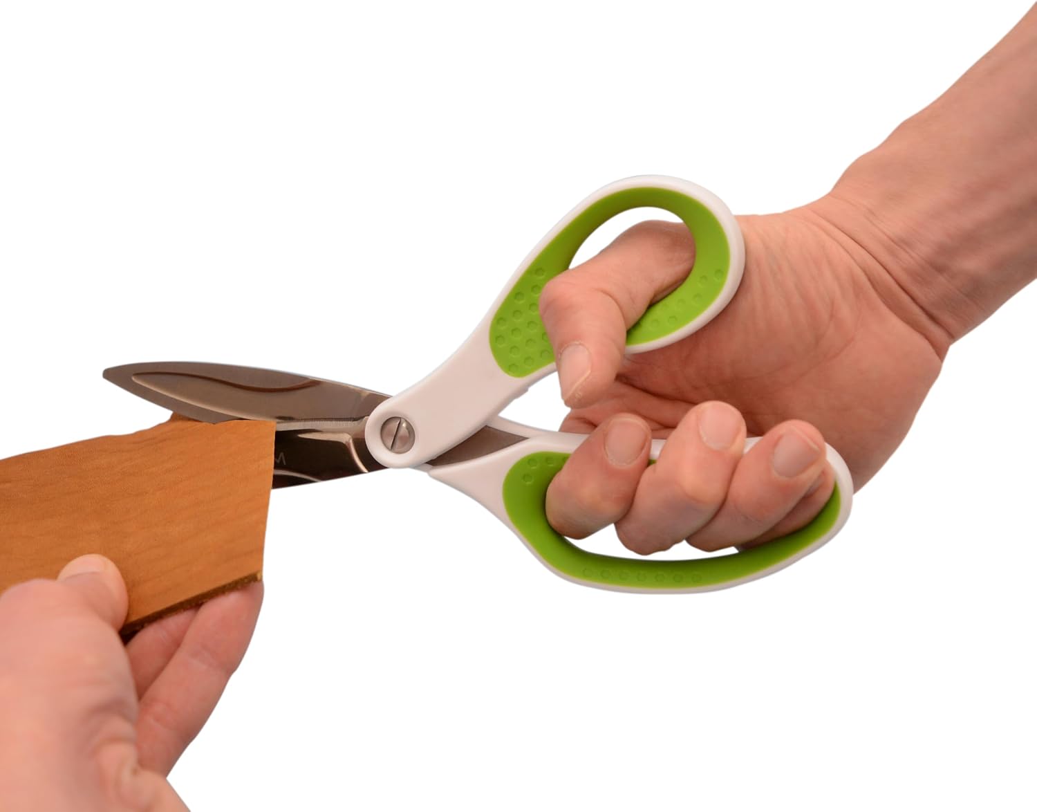 Westcott 10" CarboTitanium Industrial Strength DIY and Crafting Scissors for at Home or Worksite, Green/White