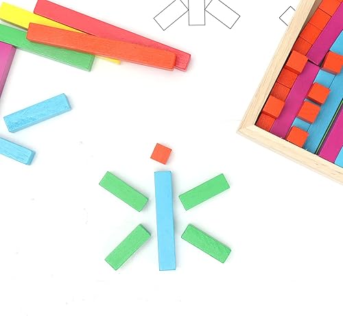 Miniatura 8 de Varillas de números matemáticos, valiosos palos de conteo de colores brillantes para niños para contar