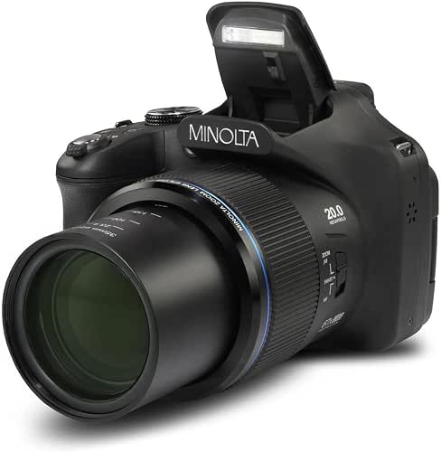 Minolta Pro Shot 20MP Digital Camera – 67x Optical Zoom,