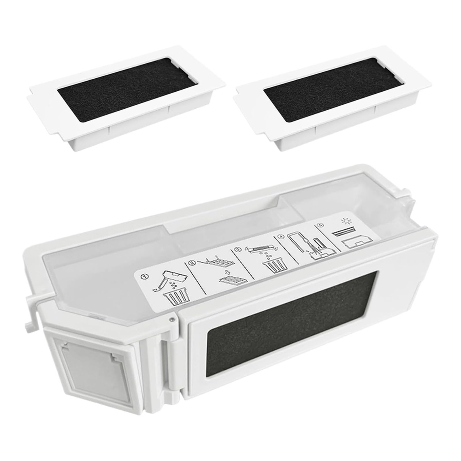 HIZON Dust Box Replacement Parts，Compatible For Ecovacs，T30 PRO OMNI / T30 OMNI / T30S / T30S Combo Robot Vacuum Cleaner Accessories