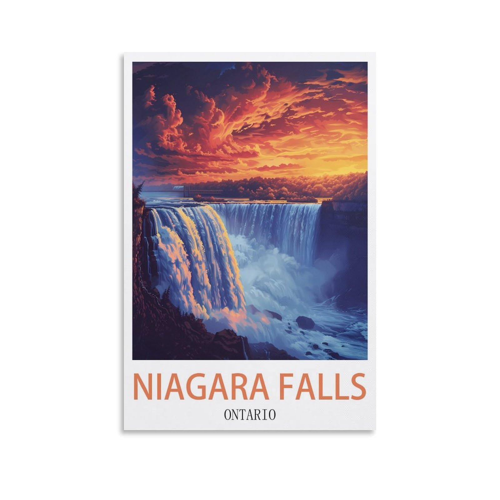 Jigsaw Puzzles for Adults，Niagara Falls Ontario Posters Educational Game jigsaw puzzle Suitable for Decompression and Wall Decor 100x70cm