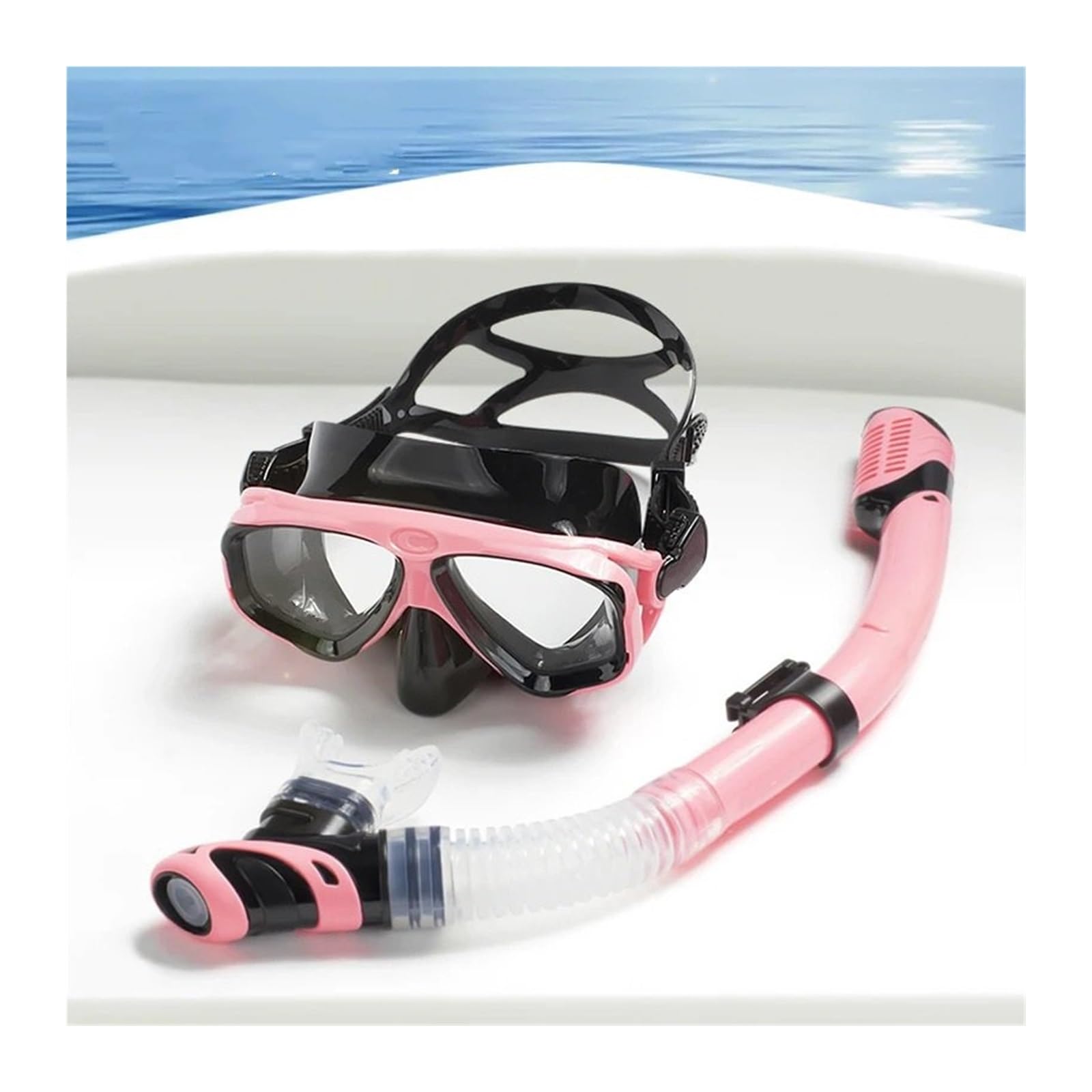 Buceo Máscara de Snorkel Máscara de Buceo antiempañamiento Gafas de Buceo con esnórquel Gafas de Buceo con Sello de Vidrio Templado