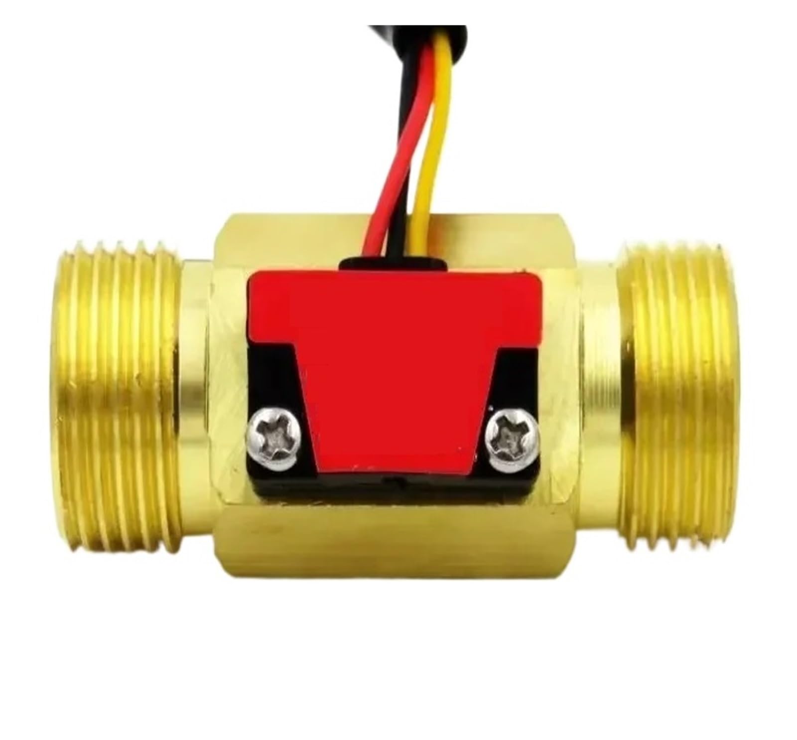 PXQCHAVLN G1/2 Water Flow Sensor 4 Points Copper Flowmeter Switch Shell Hall Meter