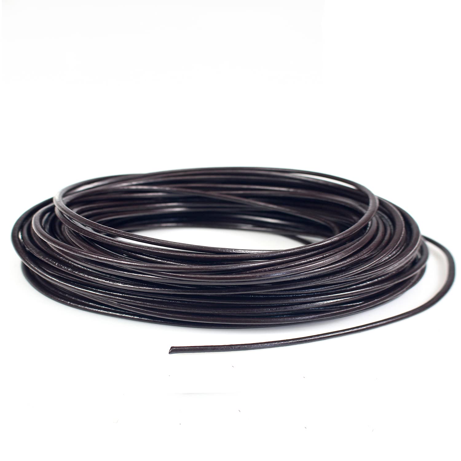 RUBY ca. 20m x 1mm Echtes Lederband Lederriemen,Classic Lederband Kette,Lederbänder für Ketten,Lederschnur für DIY-Schmuck Wie Armbänder,Halsketten und Uhrenarmbänder(Kaffeefarbe-1mm)