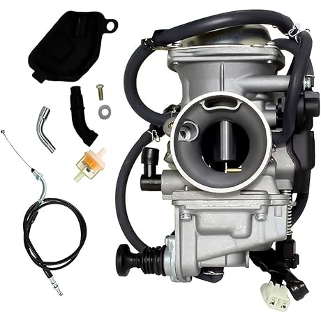 New Carburetor & Throttle Cable Kit Compatible with Honda 300-450 TRX450 TRX350 ATV