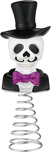 Queekay Decoración de árbol en miniatura de calavera de Halloween, fantasma, espeluznante de 4 pulgadas, mini adornos para el hogar, fiesta de