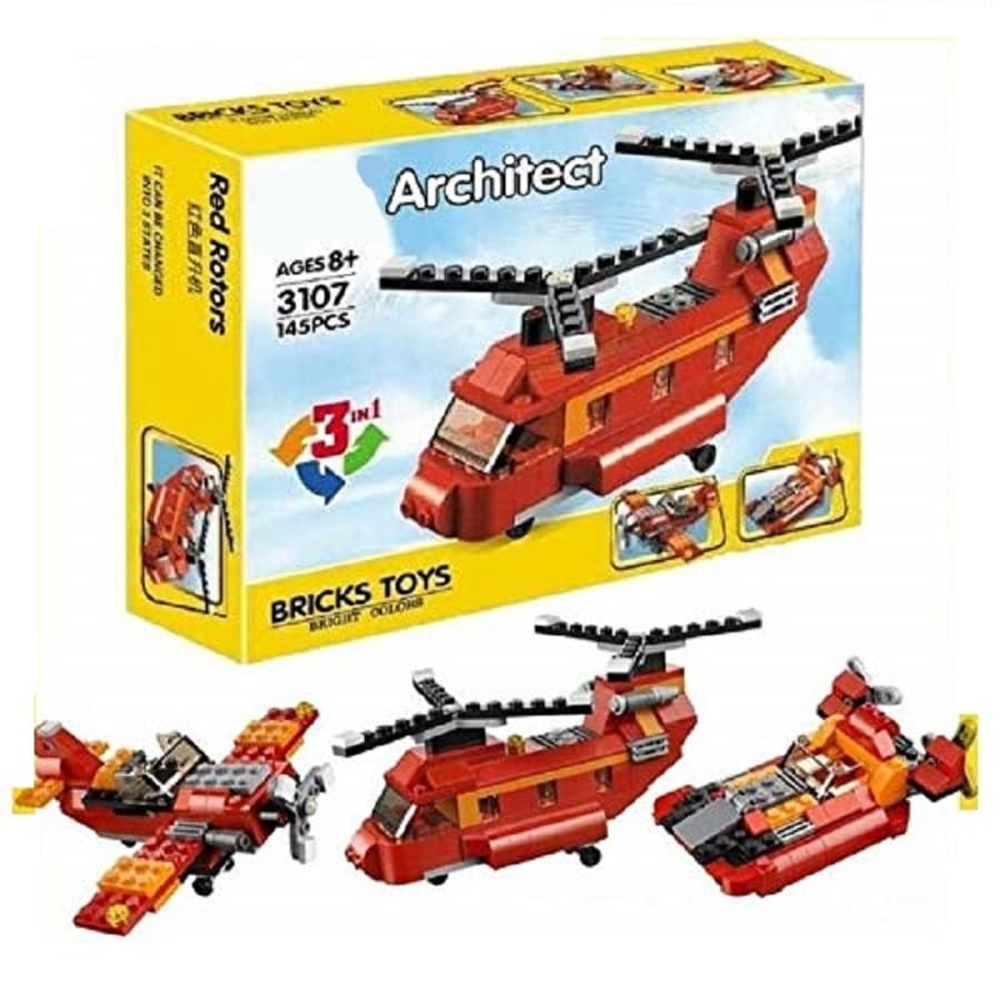 Bestie toys 3 in 1 Educational Racing Car Blocks Learning Bricks Toy for Kids Architect Series Fighter Jet, Boat and Aeroplane 3D Models Construction Set (145pcs) (B0DDLHS3Y5) Amazon Price History, Amazon Price Tracker