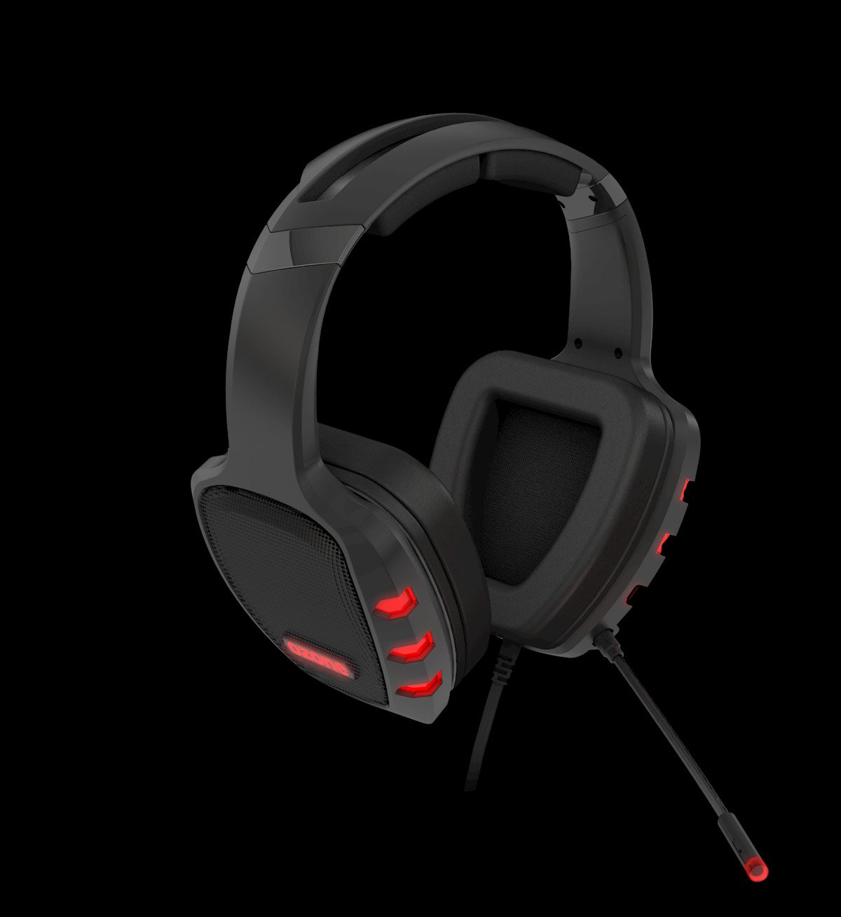 Cascos Gaming Ozone Rage Z90 - Auriculares con microfono - Diseño Ergonomico, LED, Microfono Extraible, Subwoofer, Compatible con PS4, Sonido 5.1, USB, Negro
