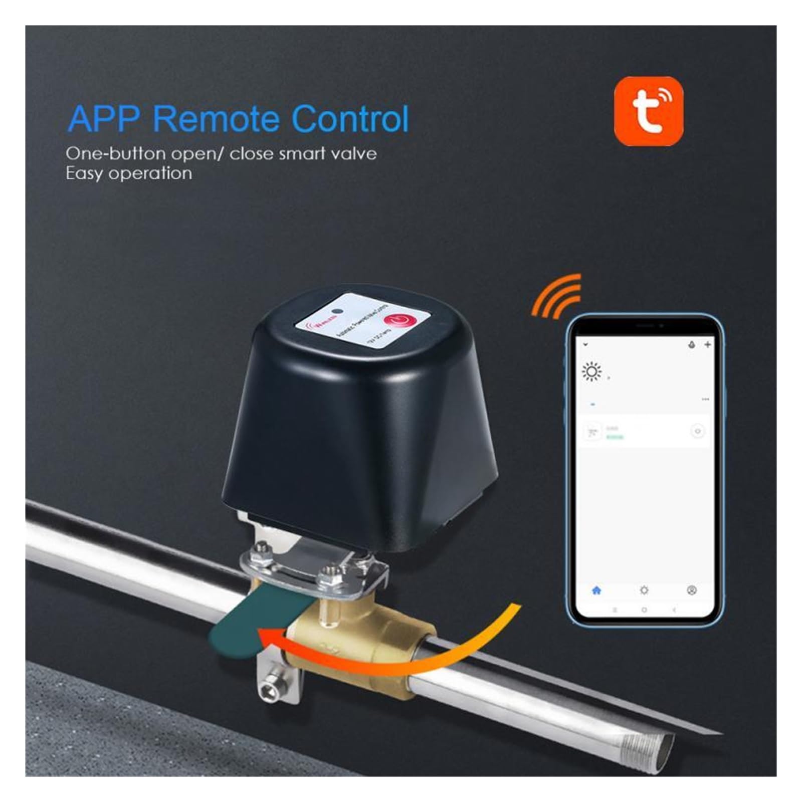 Válvula De Agua Y Gas Con Control Inalámbrico Inteligente Tuya ZigBee, Válvula De Cierre Automático, Aplicación Remota Smart Life (Color : Zigbee gateway)
