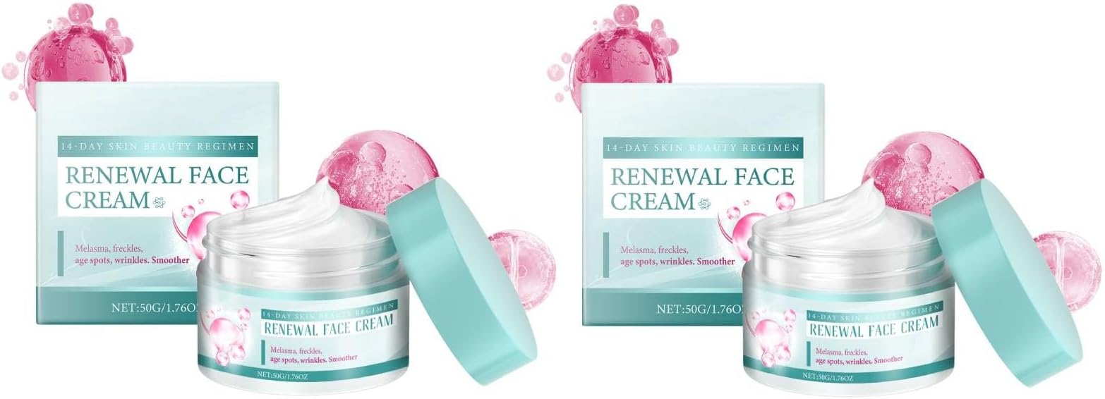 Saam Face Cream, Saam Renewal Face Cream, Renewal Face Cream Anti-Wrinkle Facial Cream, Anti-Wrinkle Moisturising Cream, Brightening Cream, Daily Women Skincare Non-Greasy Face Cream (2Pcs)