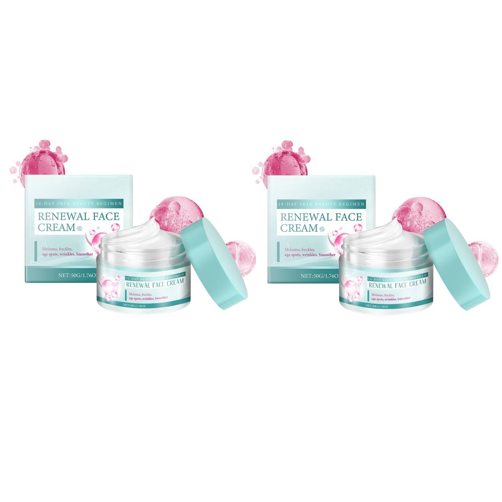 Saam Face Cream, Saam Renewal Face Cream, Renewal Face Cream Anti-Wrinkle Facial Cream, Anti-Wrinkle Moisturising Cream, Brightening Cream, Daily Women Skincare Non-Greasy Face Cream (2Pcs)