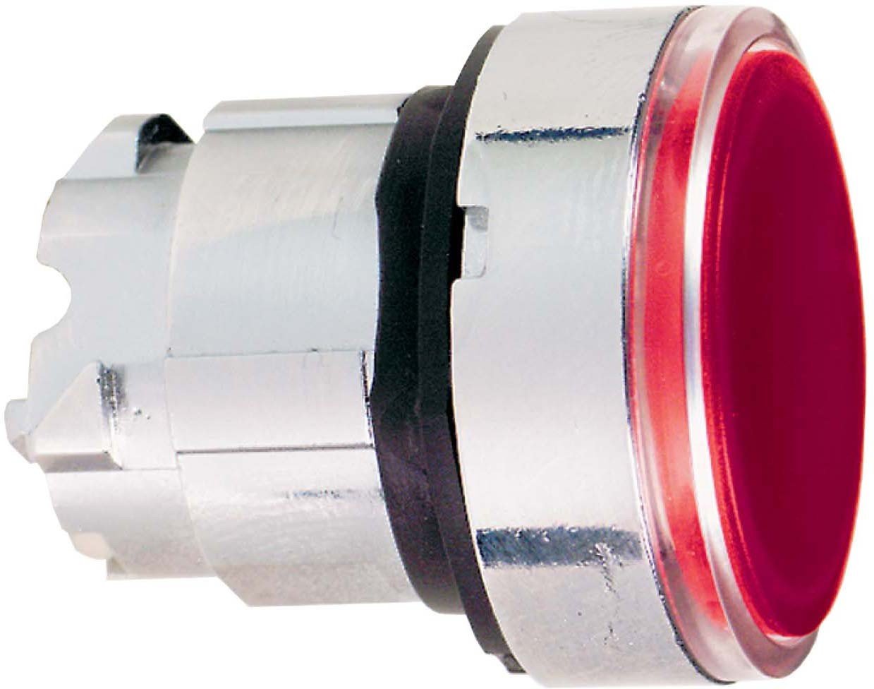Bouton poussoir rasant rouge transparent commande impulsion panneau
