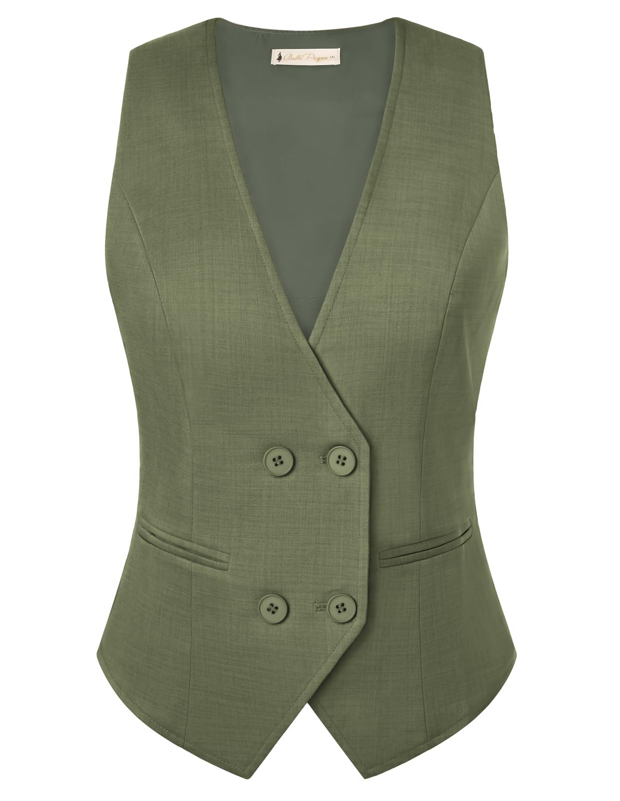 ONLY Dames Vest met 2 zakken en 1 knoopsluiting lichtgeel