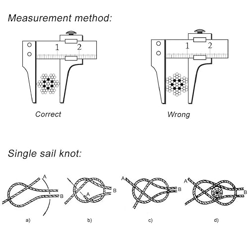 Miniatura 8 de Cuerda de alambre de 1/16, 1/16 pulgadas x 328 pies, cable de acero inoxidable 304, alambre de acero de resistencia a la rotura de 7 x 7 368 libras