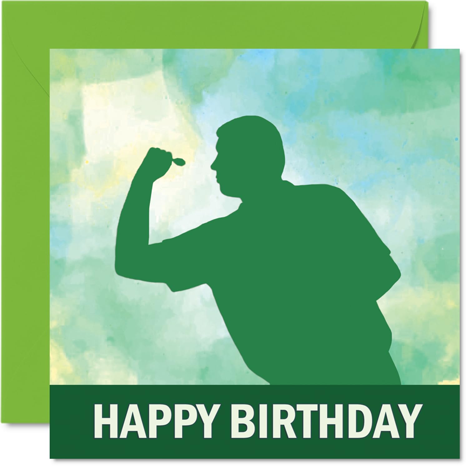 Darts Sport Birthday Cards - Boys in Sports - Happy Birthday Card for Boy Son Brother Grandson Nephew Uncle Cousin, 145mm Bday Greeting Cards