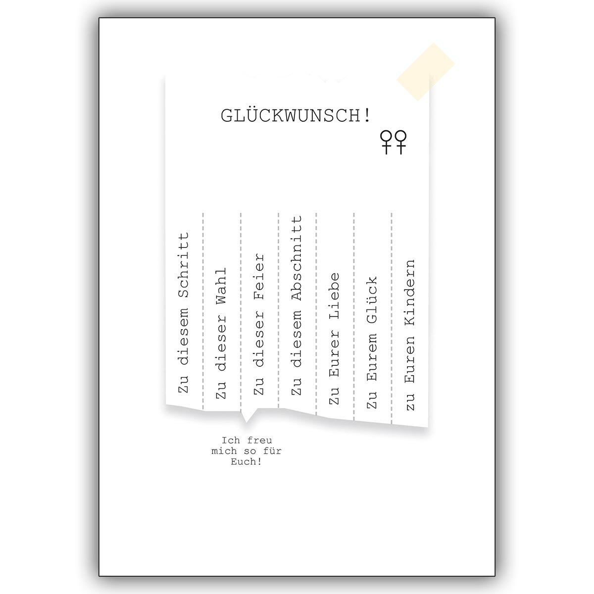 16 Glückwunschkarten (16er Set): Glückwunschkarte von Frau zu Frau Glückwunsch! Zu diesem Schritt. • schöne Gruss Klappkarte mit Umschlag innen blanko für liebe Worte