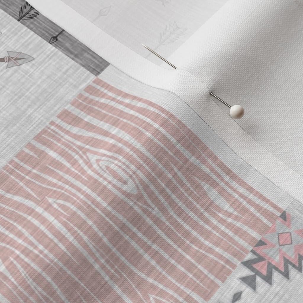 Spoonflower Fabric - Wholecloth Quilt Equestrian Horse Pink Organic Knit Eco Friendly Printed on Petal Signature Cotton Fabric by The Yard - Sewing Quilting Apparel Crafts Decor