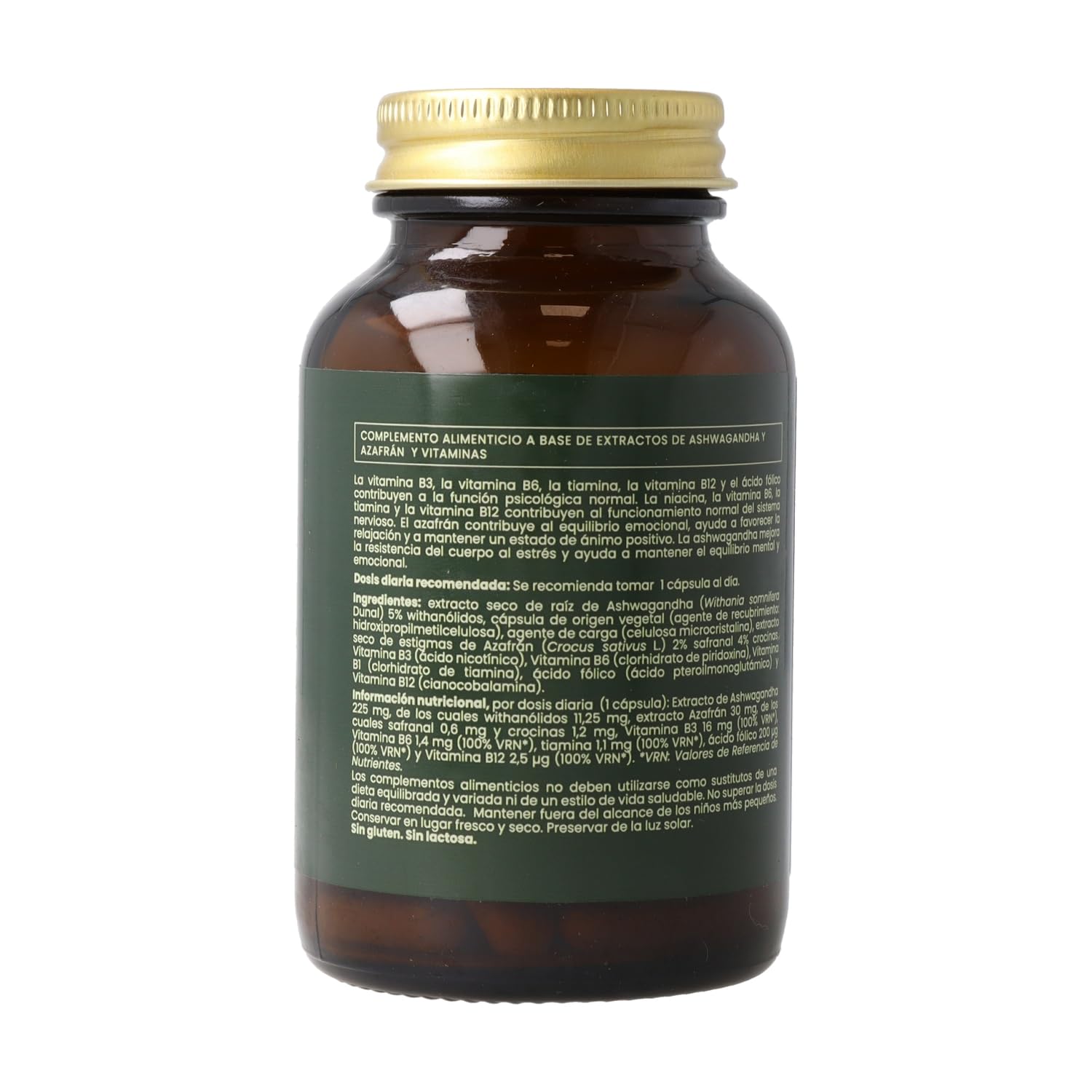 Positive mood - Azafrán, Ashwagandha y Vitaminas B | 60 cápsulas | Naturitas Essentials | Azafrán + Ashwagandha + Vit B | Estado de ánimo positivo | Fitoterapia