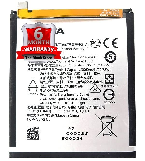 Image of Original Battery Compatible for Nokia 5.1 Plus X5 Nokia 7.1 Nokia 6.1 Plus X6 (3060mAh) with 6 Months Warranty (HE342)