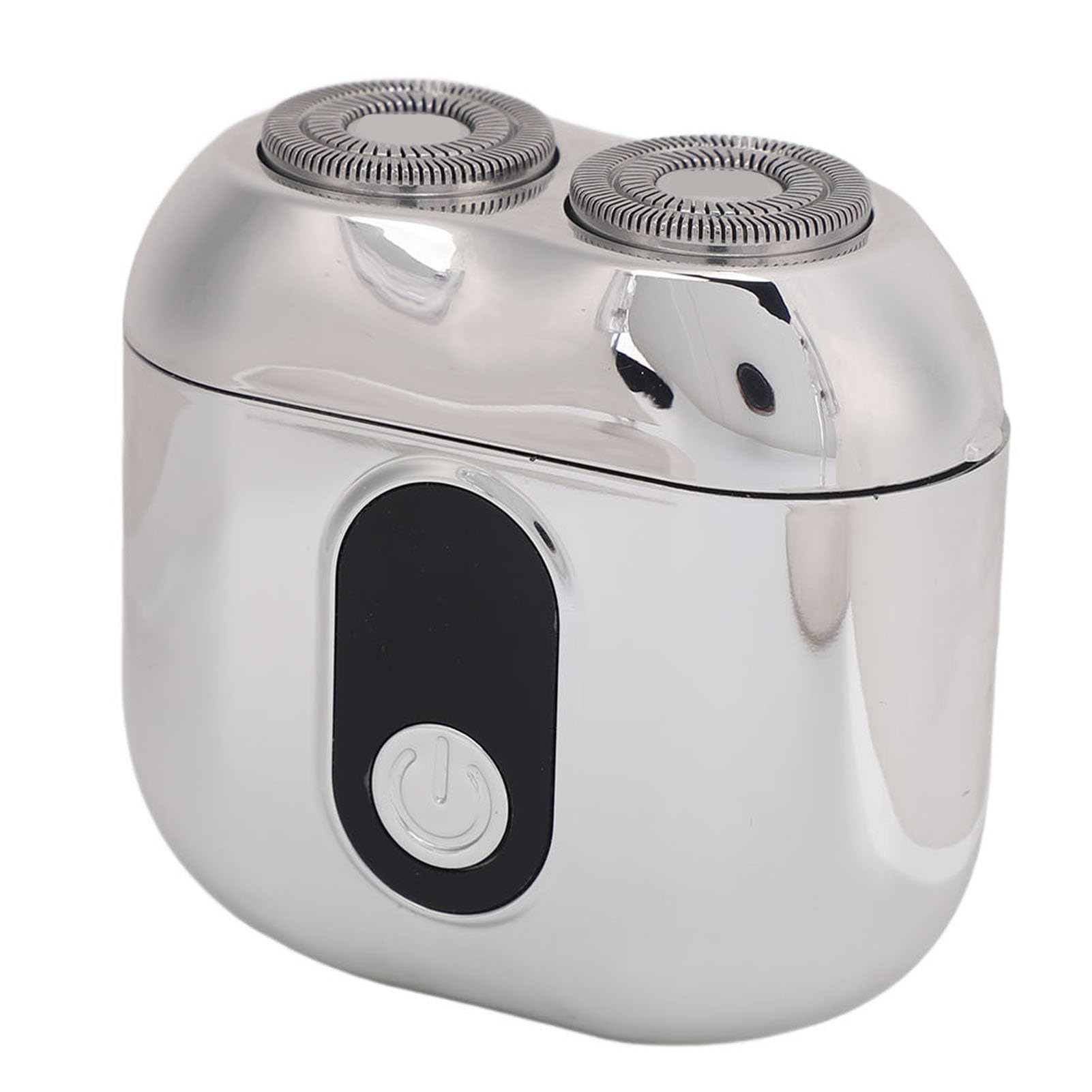 Mini Electric Beard Cutter, Portable Lightweight USB Rechargeable Trimmer with LED Display, Washable Design, Electroplated Silver