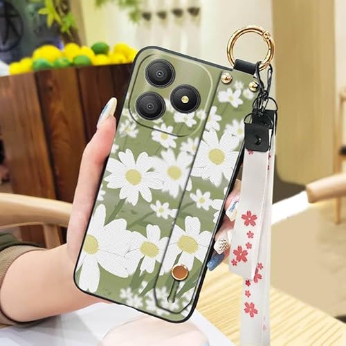 Phone Case Compatible with Blackview Wave 9C, Durable Anti-knock Waterproof Oil Painting Dirt-resistant Flower Kickstand Back Co