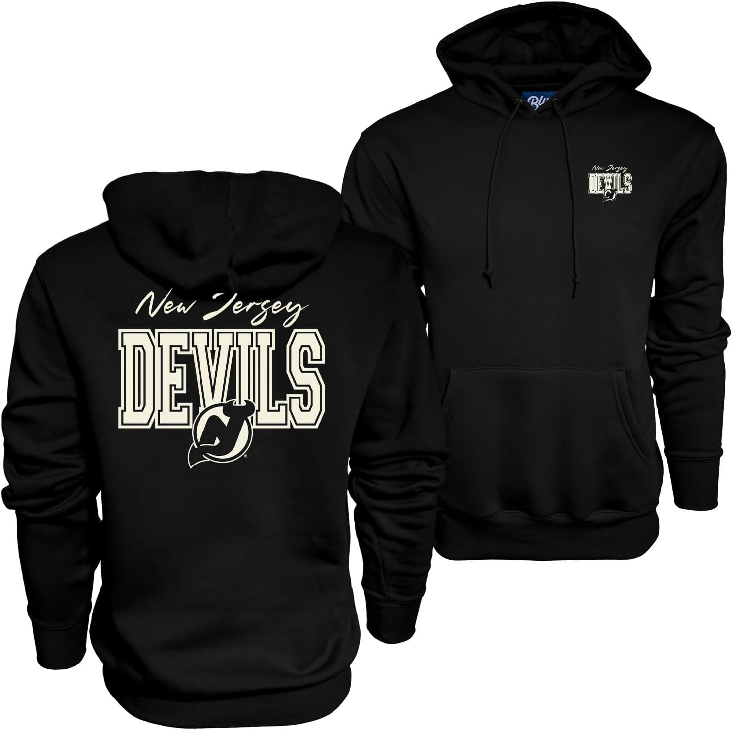 Blue 84 NHL Officially Licensed Hooded Sweatshirt Pop Echo Black