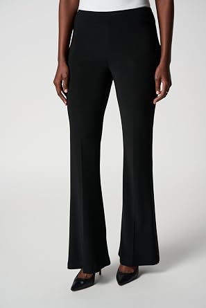 Joseph Ribkoff - Women's Suit Trousers Black - Regular Fit - FR / ES 98 - Button Placket - Cotton Blend - 5 Pockets - Suit - 1981874031