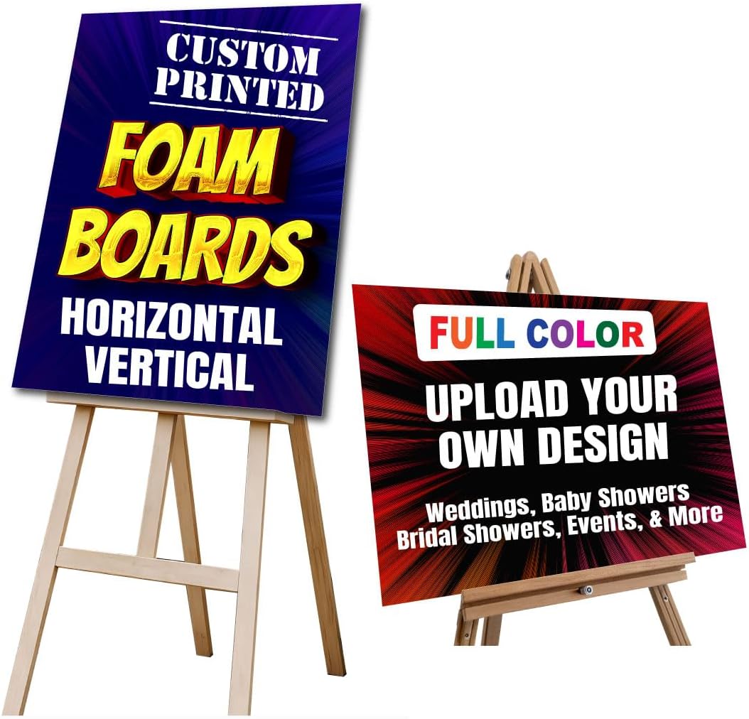 Moonlight4225 Custom 24x36 Foam Board Poster Sign - Personalized Full Color Foamcore Display for Events, Weddings, Business